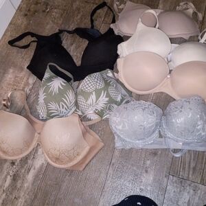 Victoria Secret Pink Bras Elegant Lace and Floral Bra Set